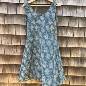 Pattered flare midi dress